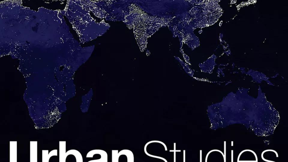 Cover of the journal Urban Studies.