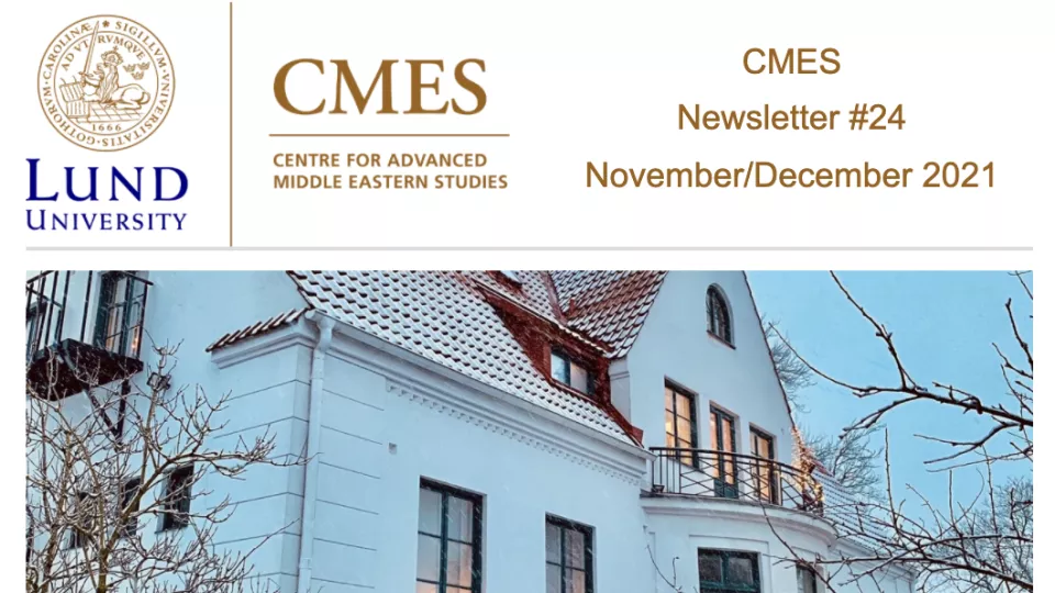 Cover of the CMES Newsletter November/December 2021