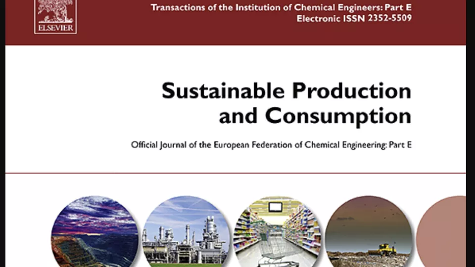 Cover of the journal "Sustainable Production and Consumption"