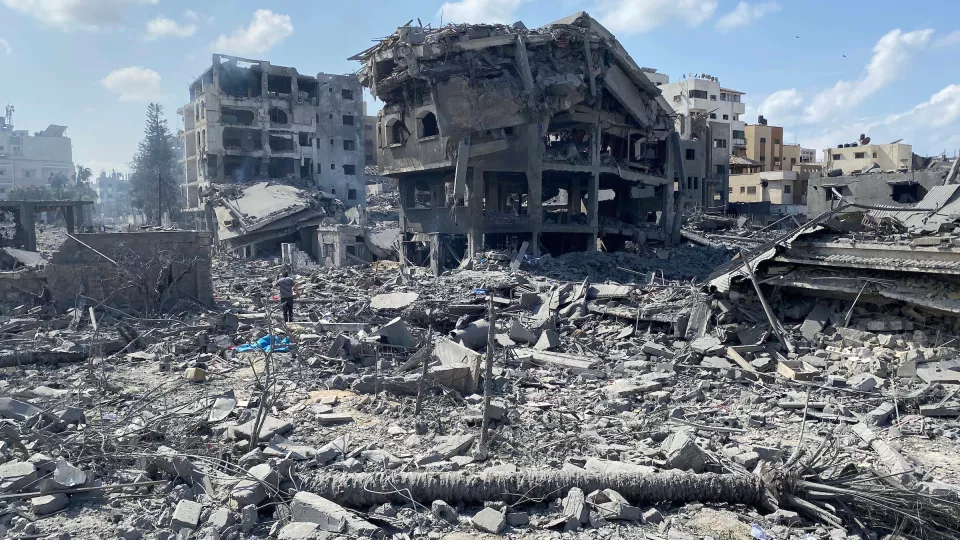 Damage in Gaza Strip Oct. 2023 (Photo: Wafa/Wikimedia Commons)