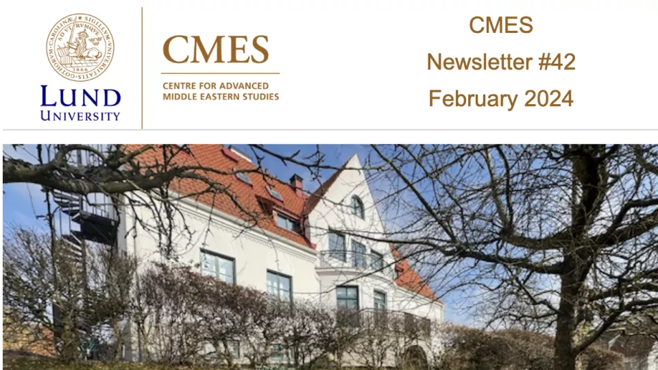Cover of the CMES Newsletter