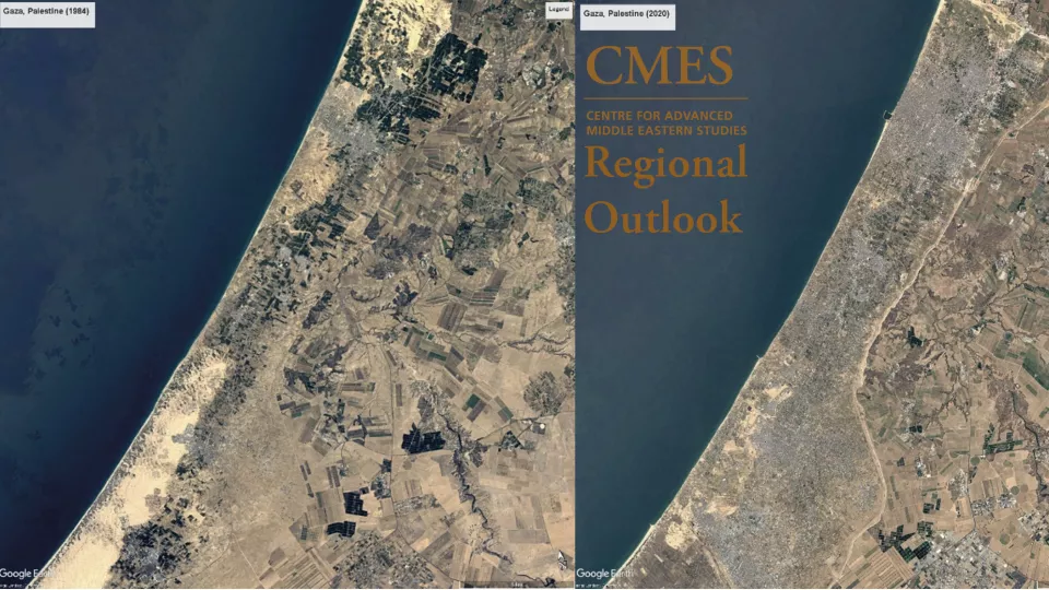 Satellite images of Gaza, Occupied Palestinian Territory, and Israel, from 1984 and 2020 (Captured by Landsat/Copernicus)