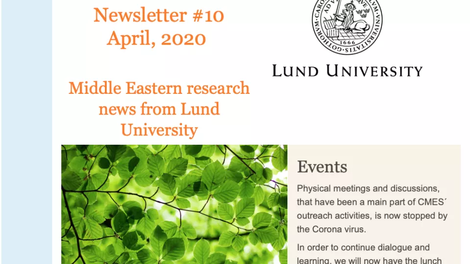 Middle East Forum Newsletter #10 April, 2020 