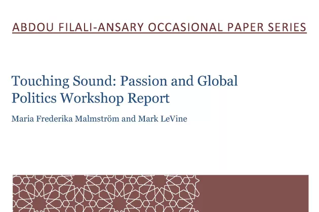 Cover of "Touching Sound: Passion and Global Politics Workshop Report"