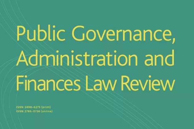Cover of the journal "Public Governance, Administration and Finances Law Review"