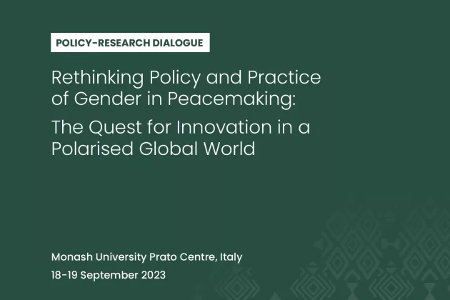 Cover of the report "Rethinking Policy and Practice of Gender in Peacemaking"