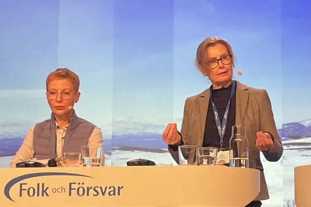 A photo of Anna Karin Eneström and Karin Aggestam