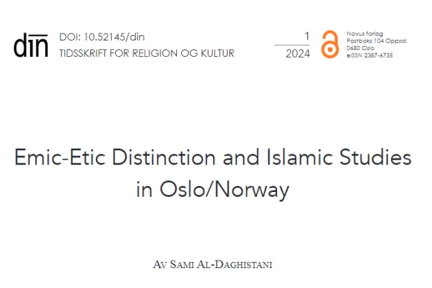Emic_Etic Distinction and Islamic Studies in Oslo_Norway, illustration.