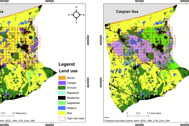 a map over cultivation patterns.