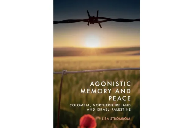 Barbwire in a sunset. Cover of book.