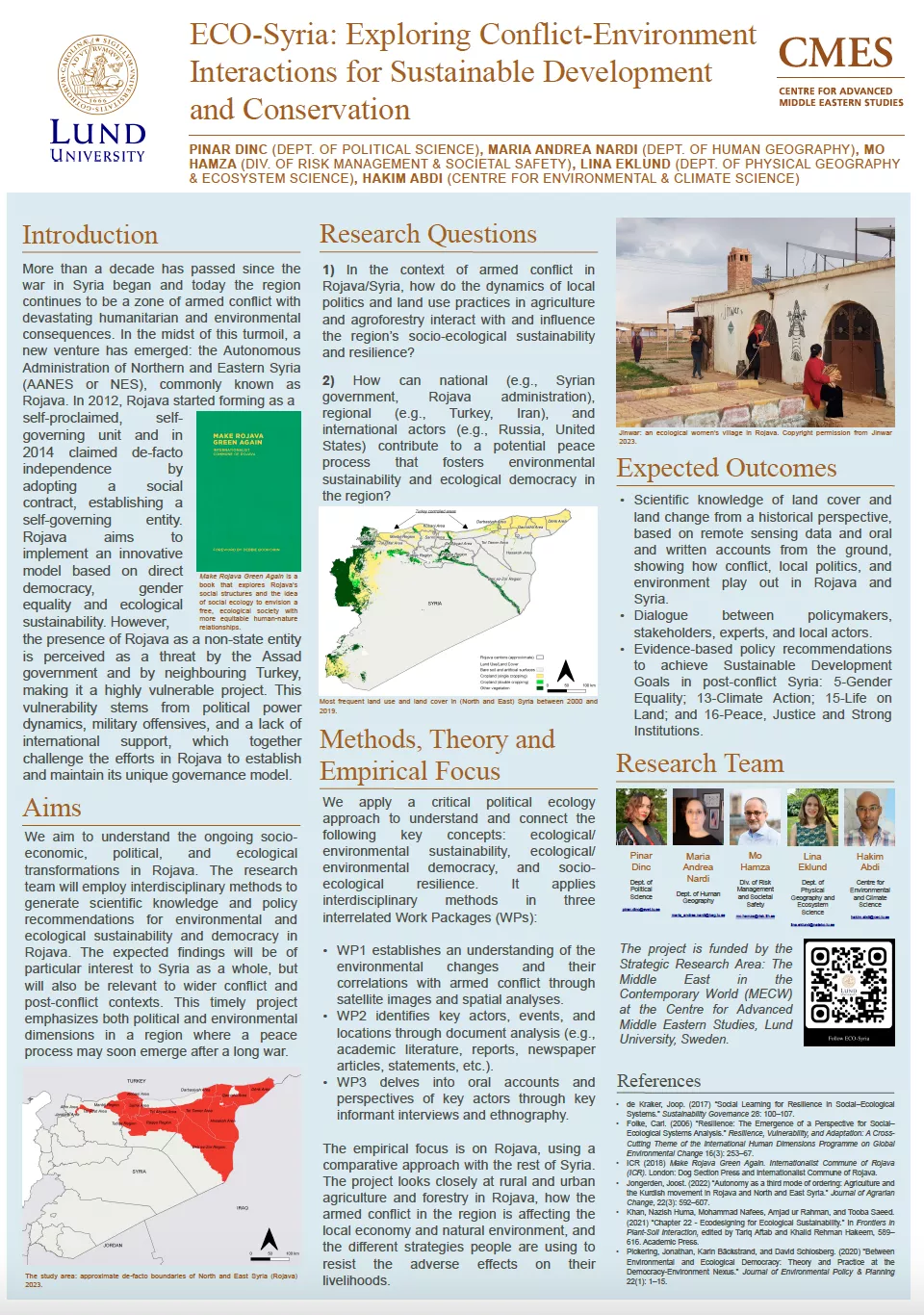 A photo of a poster describing the project with text and photos. By clicking on the document link to the right of the poster on the webpage you will open the poster as an accessible PDF file.