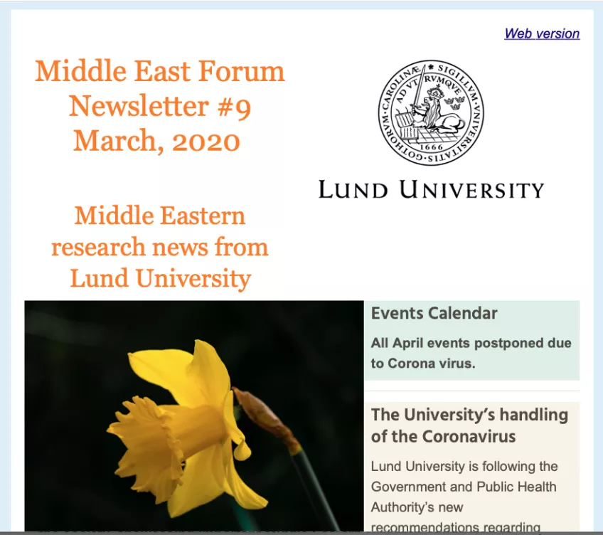 Middle Eastern research news from Lund University.
